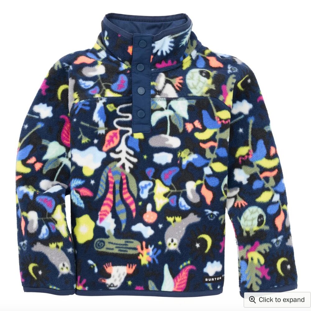 NEW Burton 3T Toddlers' Spark Fleece Anorak - Moonlit Grove